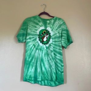 Buc-ees St. Patrick’s Day tie-dye shirt men’s large